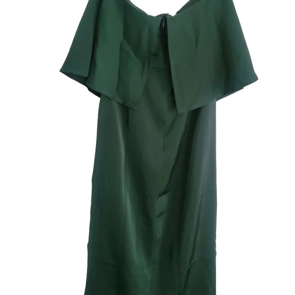 Revolve Lovers & Friends Violet Midi in Emerald Green SATIN DRESS, size xs - Picture 6 of 7